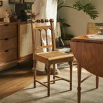 Elegant Ash Wood Chair with Rattan Weaving - Timeless Rustic Style for Your Home Decor hsysg-4986