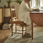 Elegant Ash Wood Chair with Rattan Weaving - Timeless Rustic Style for Your Home Decor hsysg-4986