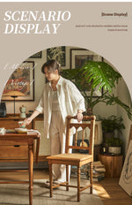 Elegant Ash Wood Chair with Rattan Weaving - Timeless Rustic Style for Your Home Decor hsysg-4986