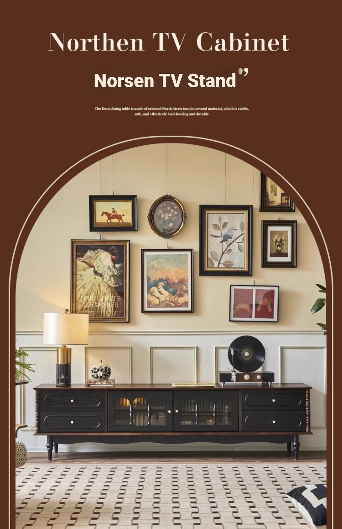 Elegant Ash Wood TV Cabinet with Glass Doors and Multi-Layer Design - Stylish Storage for Living Room hsysg-4989