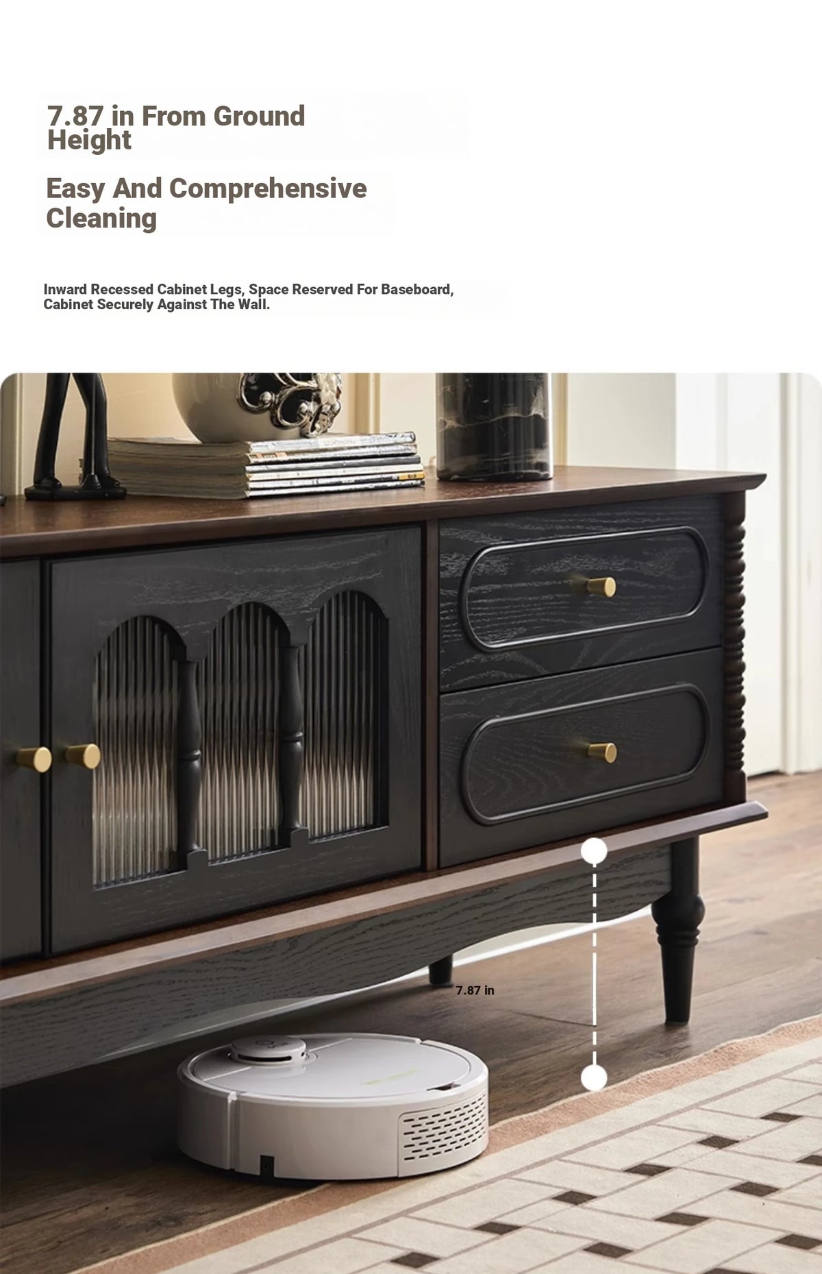 Elegant Ash Wood TV Cabinet with Glass Doors and Multi-Layer Design - Stylish Storage for Living Room hsysg-4989