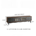 Elegant Ash Wood TV Cabinet with Glass Doors and Multi-Layer Design - Stylish Storage for Living Room hsysg-4989