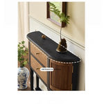 Elegant Ash Wood Multi-Layer Board Cabinet with Two Drawers and Vintage Charm hsysg-4991