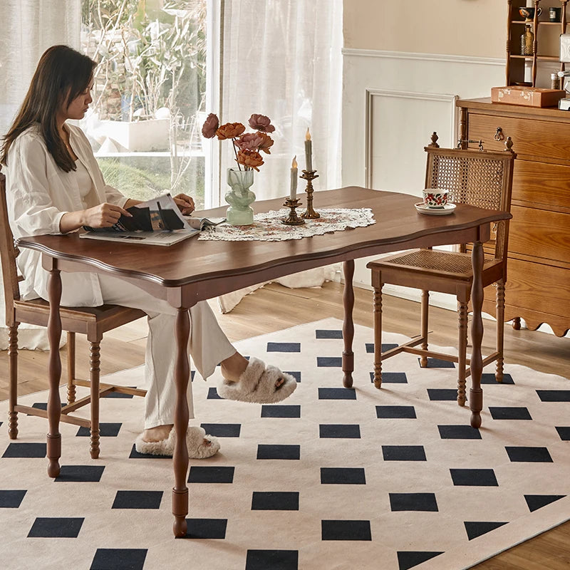 Stylish Ash Wood Dining Table - Elegant Design for Cozy Homes hsysg-4993