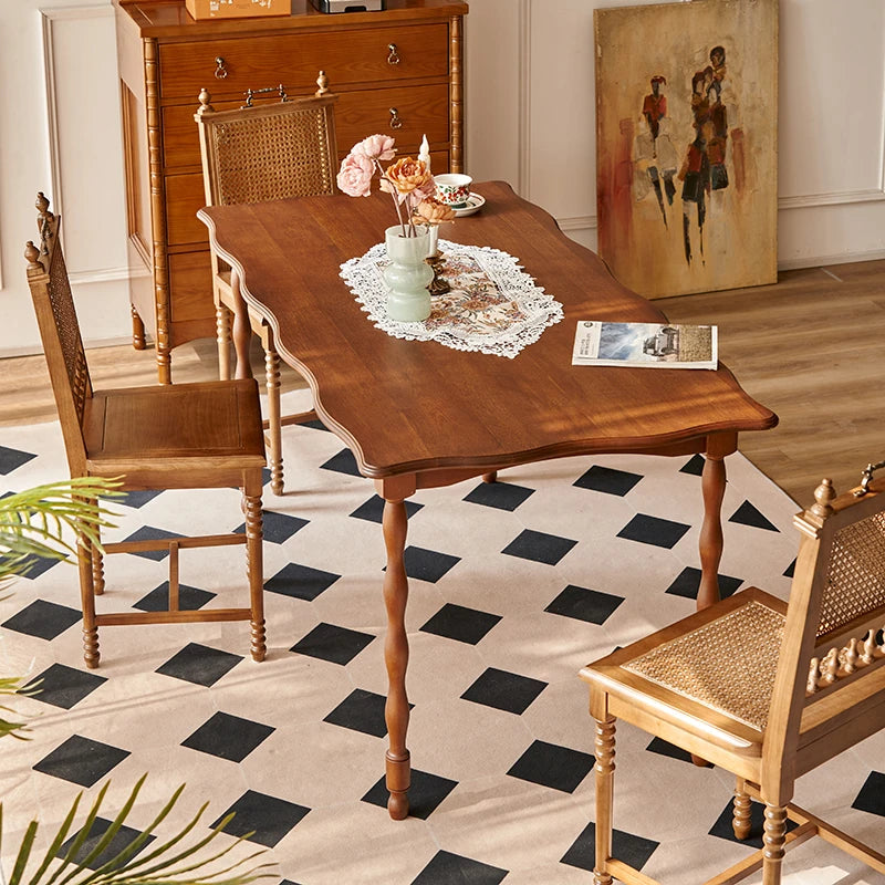 Stylish Ash Wood Dining Table - Elegant Design for Cozy Homes hsysg-4993