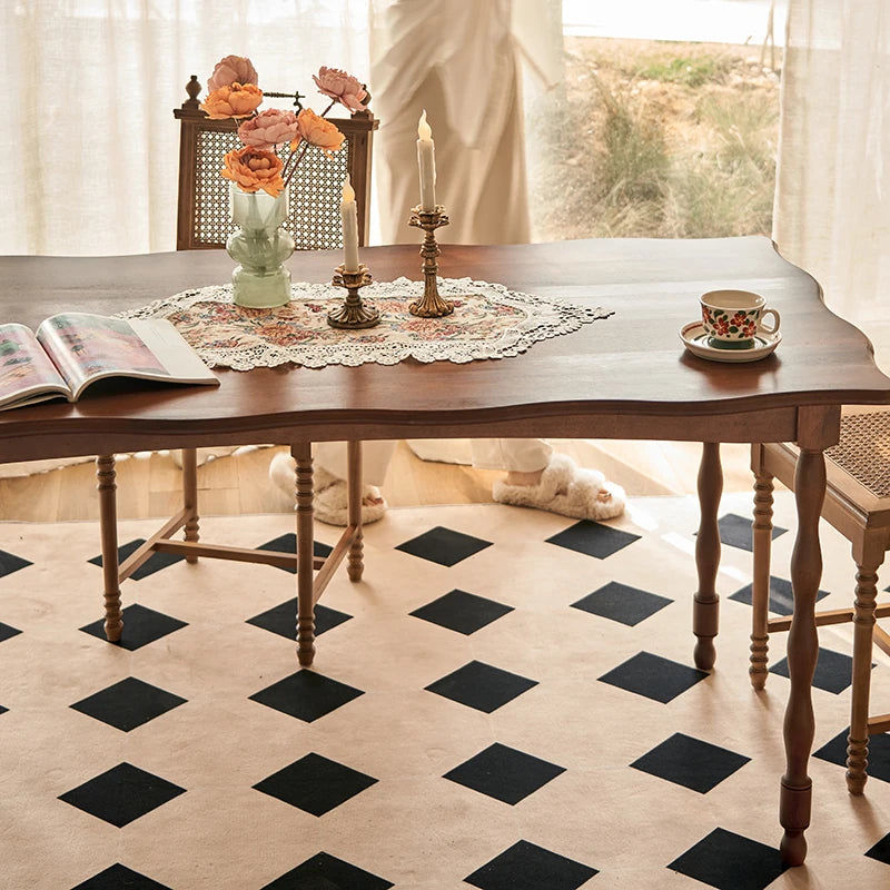 Stylish Ash Wood Dining Table - Elegant Design for Cozy Homes hsysg-4993