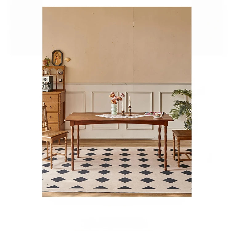 Stylish Ash Wood Dining Table - Elegant Design for Cozy Homes hsysg-4993
