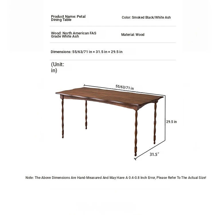 Stylish Ash Wood Dining Table - Elegant Design for Cozy Homes hsysg-4993