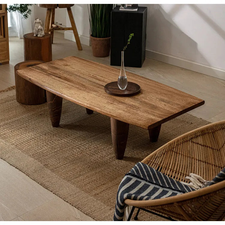 Solid Cedar Wood Tea Table - Elegant Centerpiece for Your Living Room hty-2056