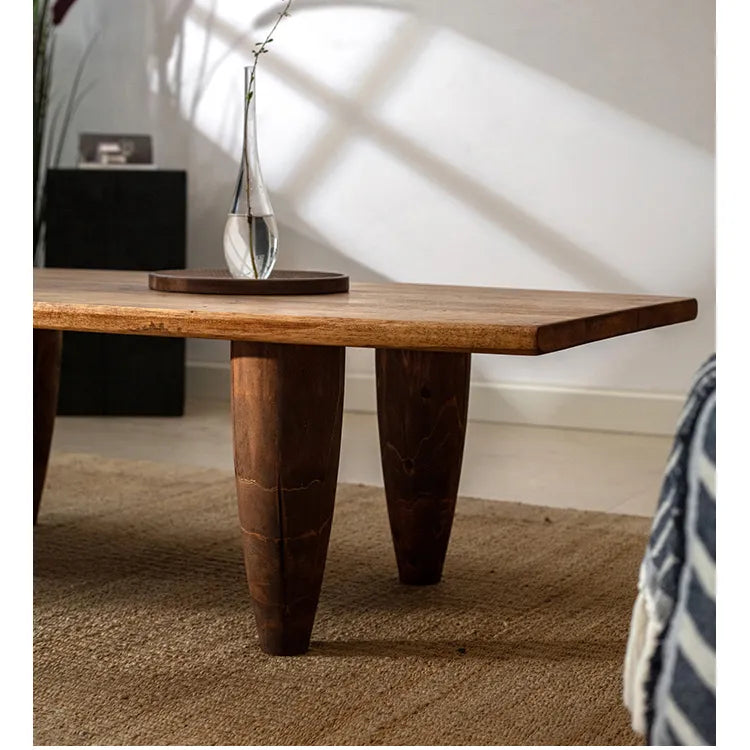 Solid Cedar Wood Tea Table - Elegant Centerpiece for Your Living Room hty-2056