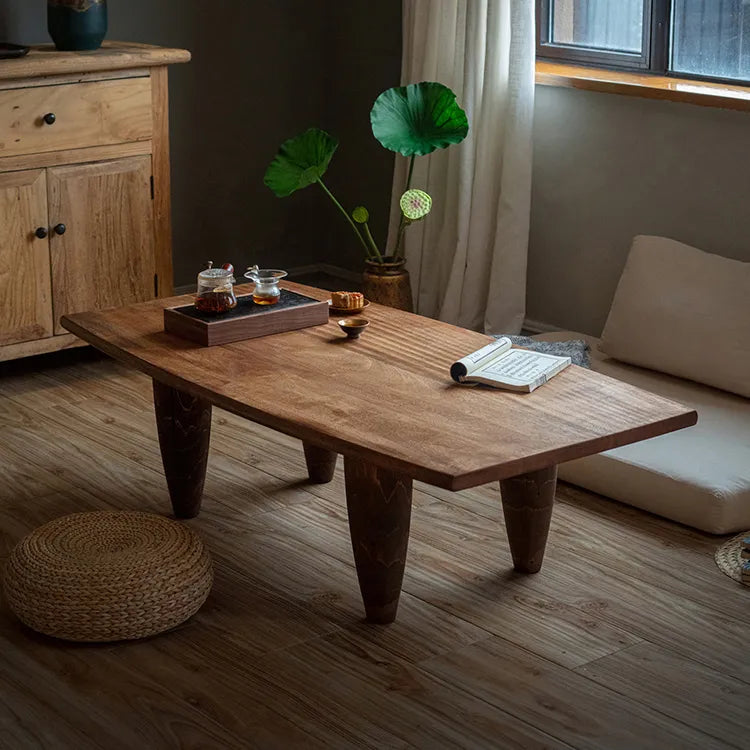 Solid Cedar Wood Tea Table - Elegant Centerpiece for Your Living Room hty-2056