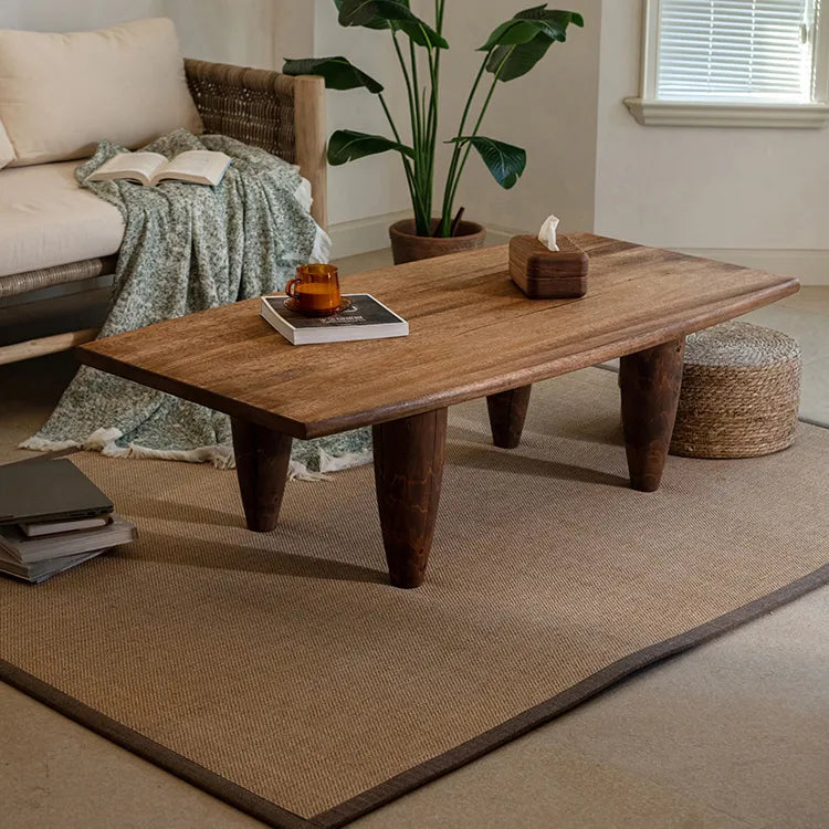 Solid Cedar Wood Tea Table - Elegant Centerpiece for Your Living Room hty-2056