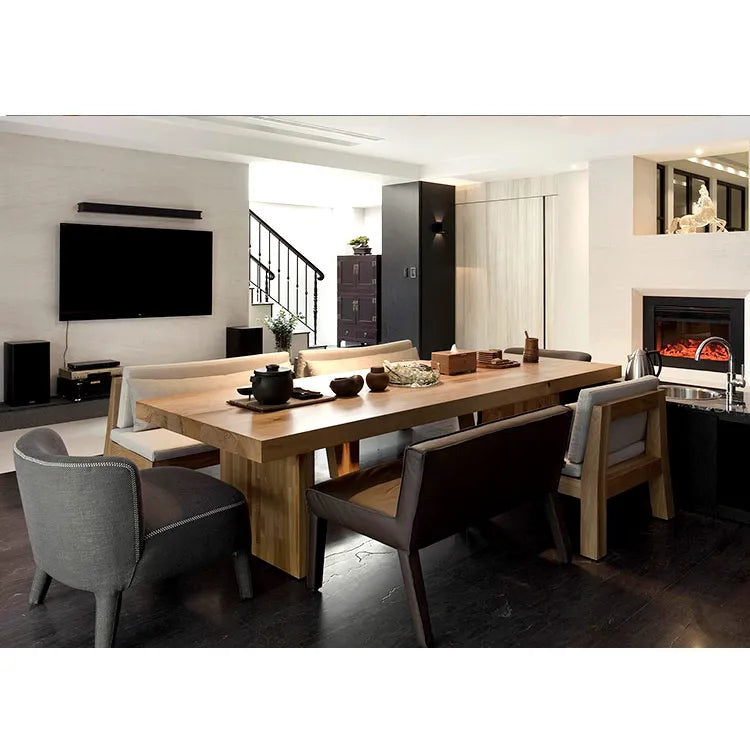 Classic Pine Wood Dining Table - Elegant Design for Modern Interiors hty-2059