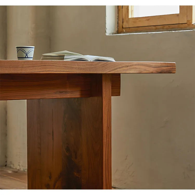 Elegant Walnut Wood Dining Table - Perfect for Modern Homes hty-2062