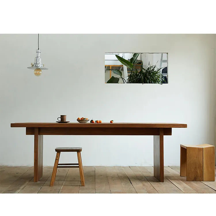 Elegant Walnut Wood Dining Table - Perfect for Modern Homes hty-2062