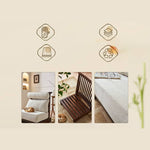 Stylish Beige Brown Sofa with Natural Ash Wood Frame, Cotton Linen Upholstery, & Rattan Accents htzm-1518