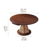 Elegant Brown Ash Wood Table with Rattan Accents and Cotton Linen Blend htzm-1520