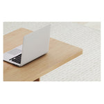 Elegant White Oak Solid Wood Tea Table with Ceramic Top - Natural Finish hx-1568