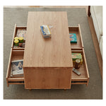 Stylish Oak Wood Tea Table - Elegant Natural Finish for Modern Homes hx-1571