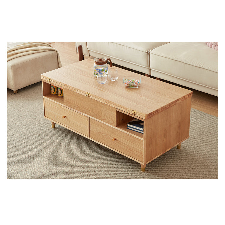 Stylish Oak Wood Tea Table - Elegant Natural Finish for Modern Homes hx-1571