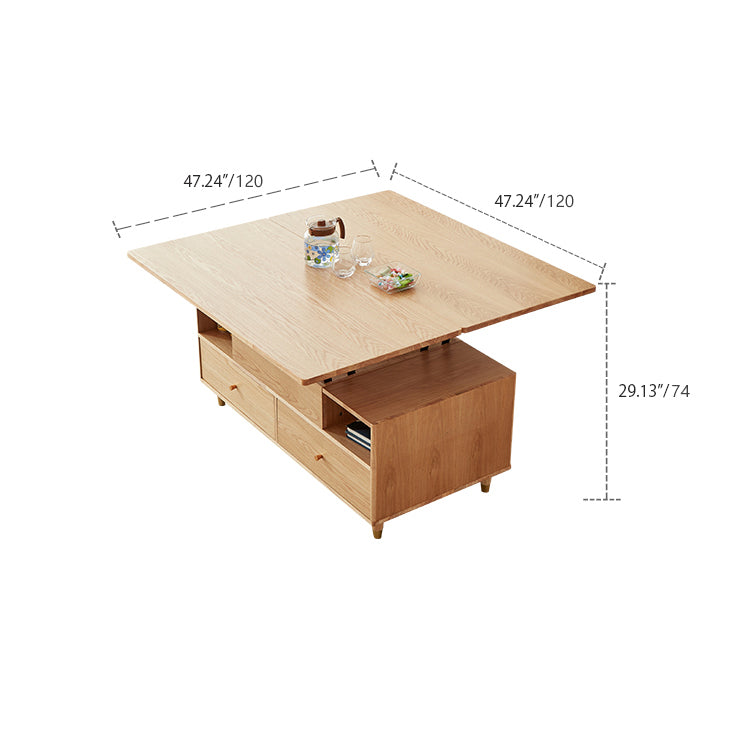 Stylish Oak Wood Tea Table - Elegant Natural Finish for Modern Homes hx-1571