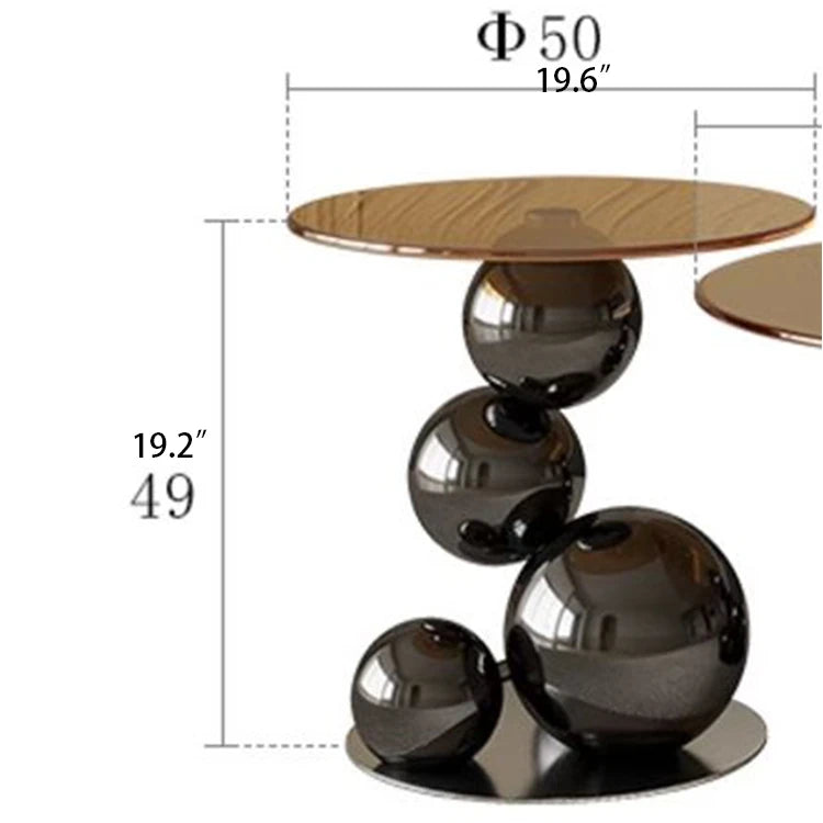 Stylish Tempered Glass Coffee Table with Unique Stainless Steel Base - Modern Living Room Decor hxbs-3027