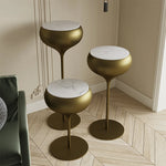 Stylish Sintered Stone Coffee Table Set with Elegant Stainless Steel Base - Perfect for Modern Living Rooms hxbs-3028