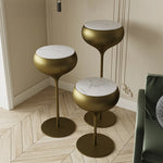 Stylish Sintered Stone Coffee Table Set with Elegant Stainless Steel Base - Perfect for Modern Living Rooms hxbs-3028