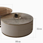 Elegant Tempered Glass Coffee Table with Stainless Steel Base and Sintered Stone Top - Modern Chic Centerpiece for Living Room hxbs-3029