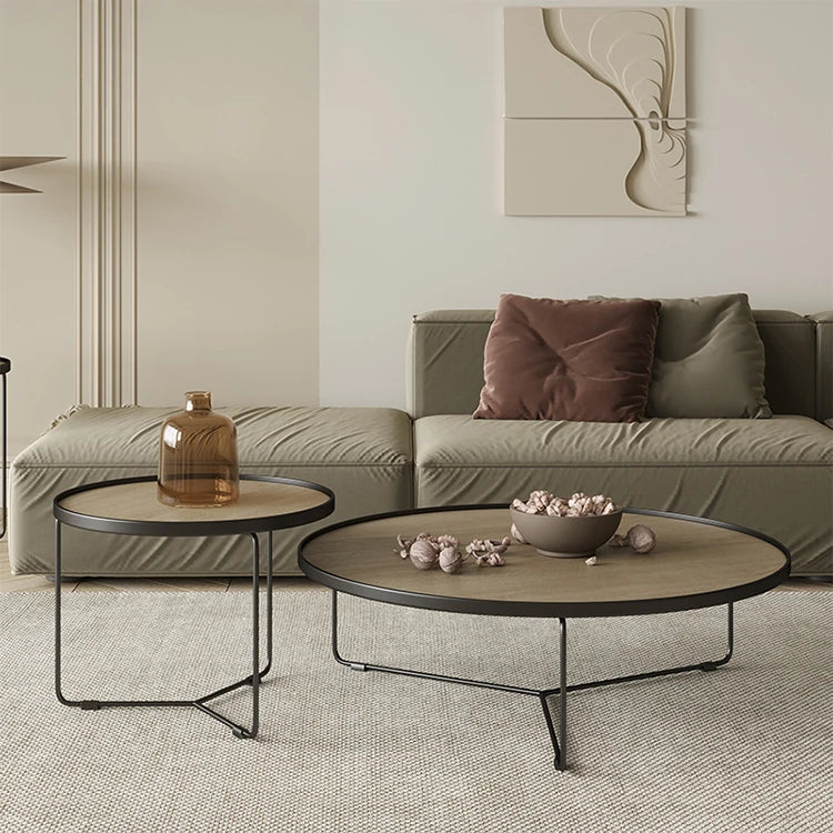 Stylish Multi-Layer Board Coffee Table Set - Modern Round Design for Living Room Decor hxbs-3031