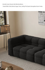 Modern Faux Lambswool Sofa - Stylish Pine & Oak Design for Chic Living Rooms hxy-5160