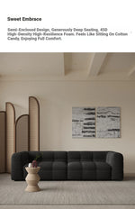 Modern Faux Lambswool Sofa - Stylish Pine & Oak Design for Chic Living Rooms hxy-5160