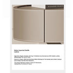 Stylish Round Bedside Cupboard with Multi-Layer Board and Synthetic Leather Finish - Modern Furniture for Your Bedroom hxy-5162