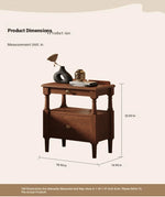 Elegant Ash Wood Bedside Cupboard with Drawer - Charming Nightstand for Bedroom Decor hxy-5163