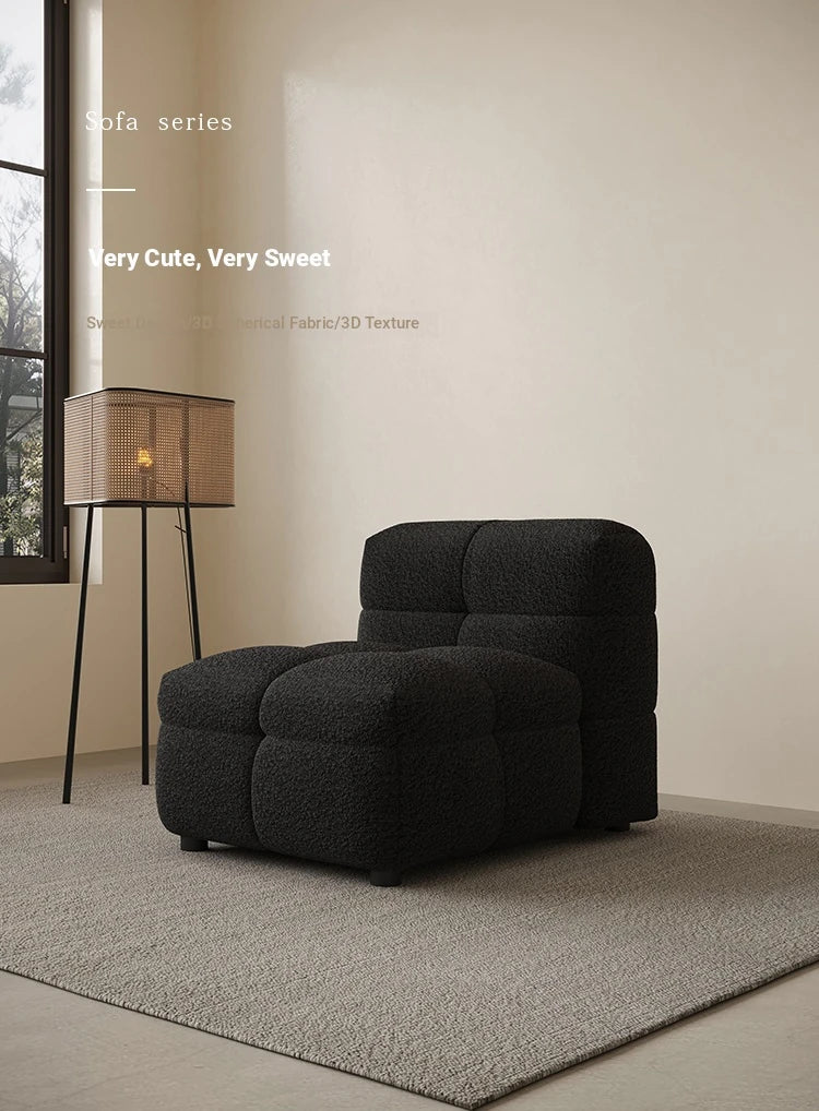Stylish Pine Oak Sofa in Elegant Black Upholstery – Perfect for Modern Living Rooms hxy-5164