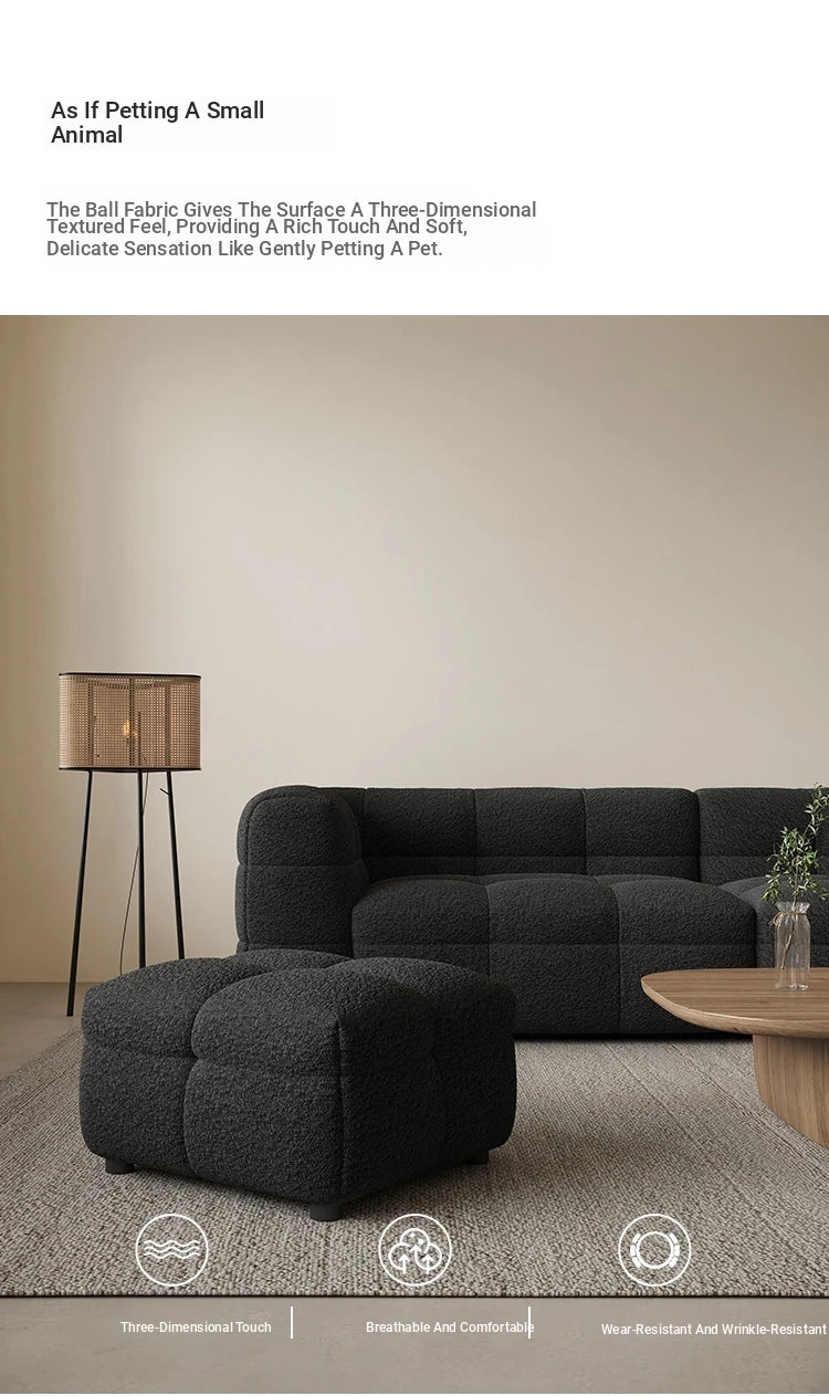 Stylish Pine Oak Sofa in Elegant Black Upholstery – Perfect for Modern Living Rooms hxy-5164