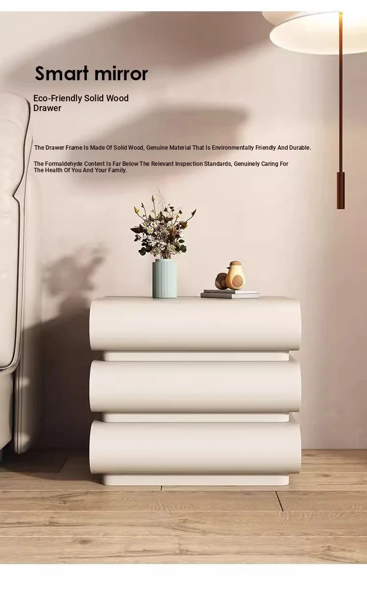 Stylish PU Leather Bedside Cupboard with Pine Base - Modern Storage Solution for Your Bedroom hxy-5168