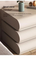 Stylish PU Leather Bedside Cupboard with Pine Base - Modern Storage Solution for Your Bedroom hxy-5168