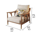 Stylish Ash Wood Sofa with Faux Leather Upholstery – Modern Comfort and Elegance for Your Living Room hyc-3113