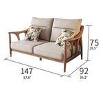 Stylish Ash Wood Sofa with Faux Leather Upholstery – Modern Comfort and Elegance for Your Living Room hyc-3113