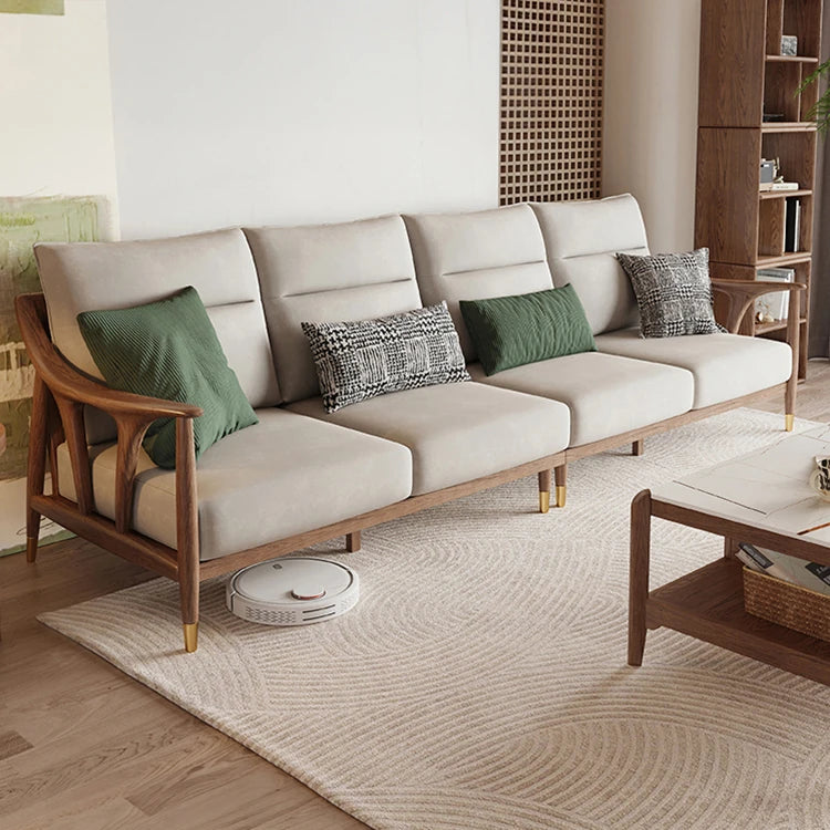 Stylish Ash Wood Sofa with Faux Leather Upholstery – Modern Comfort and Elegance for Your Living Room hyc-3113