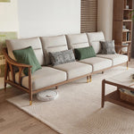 Stylish Ash Wood Sofa with Faux Leather Upholstery – Modern Comfort and Elegance for Your Living Room hyc-3113