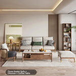 Stylish Ash Wood Sofa with Faux Leather Upholstery – Modern Comfort and Elegance for Your Living Room hyc-3113