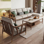 Stylish Ash Wood Sofa with Faux Leather Upholstery – Modern Comfort and Elegance for Your Living Room hyc-3113