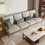 Stylish Ash Wood Sofa with Faux Leather Upholstery – Modern Comfort and Elegance for Your Living Room hyc-3113
