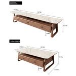 Elegant Ash Wood TV Cabinet with Sintered Stone Top – Modern Home Entertainment Solution hyc-3114