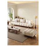 Stylish Ash Wood and Faux Leather Sofa - Modern Elegance for Your Living Room hyc-3115