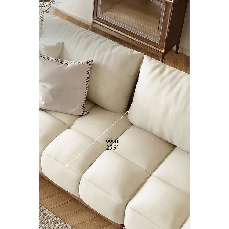 Stylish Ash Wood and Faux Leather Sofa - Modern Elegance for Your Living Room hyc-3115