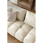 Stylish Ash Wood and Faux Leather Sofa - Modern Elegance for Your Living Room hyc-3115