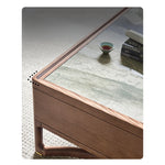 Stylish Ash Wood Coffee Table with Sintered Stone Top and Storage Drawers - Modern Living Room Furniture hyc-3116